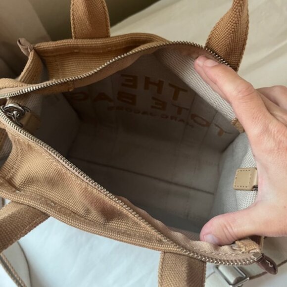 MARC JACOBS The Jacquard Small Tote Bag – Camel - Authentic - New Without Tags - Picture 6 of 9